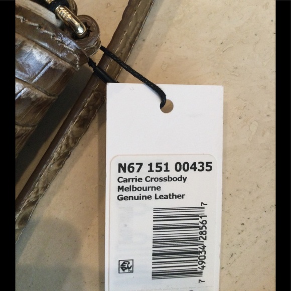 Brahmin Carrie Crossbody Croc Embossed Leather Bag - Picture 6 of 16